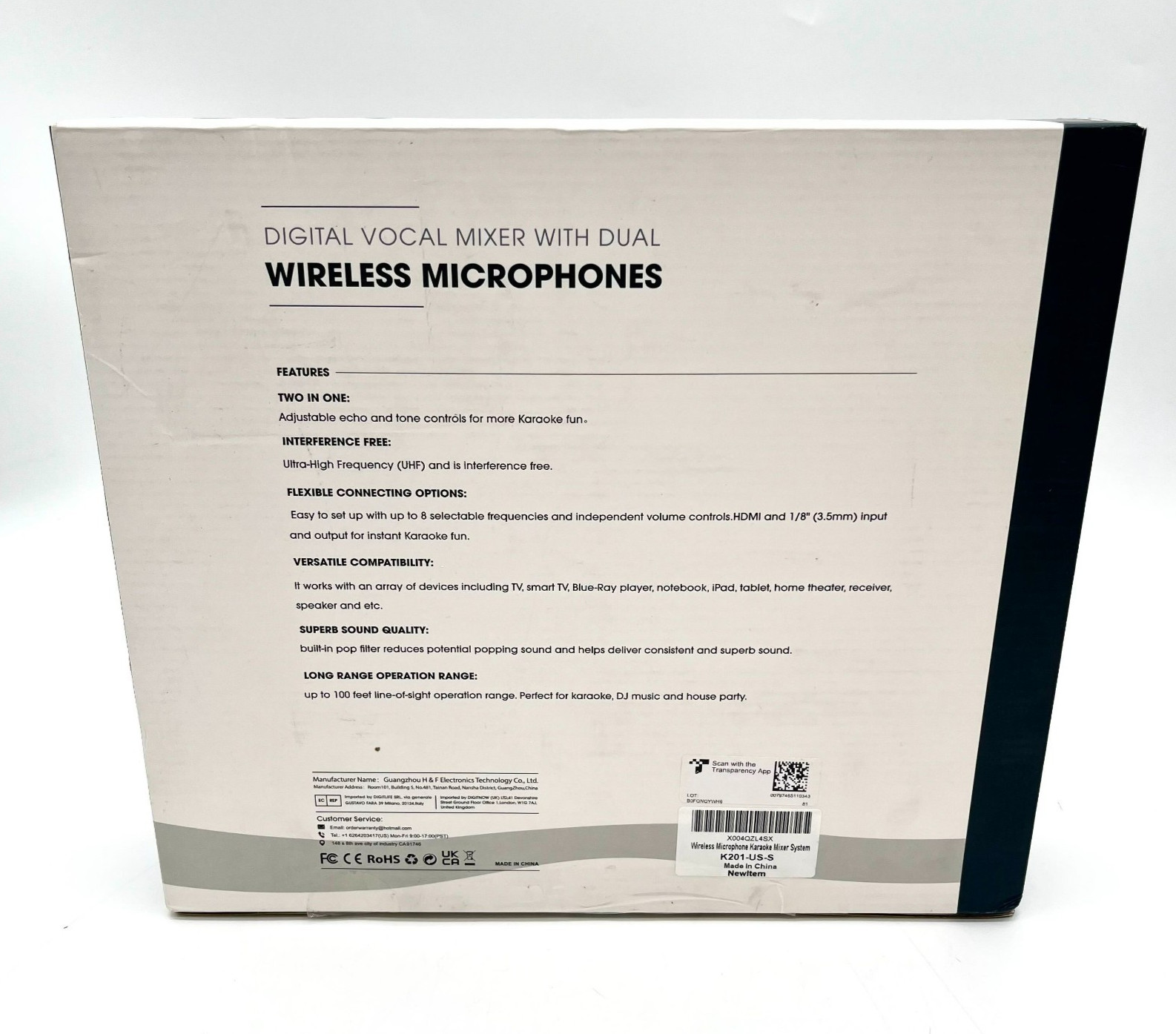 Rybozen Digital Vocal Mixer w/ Dual Wireless Microphones Model: K201