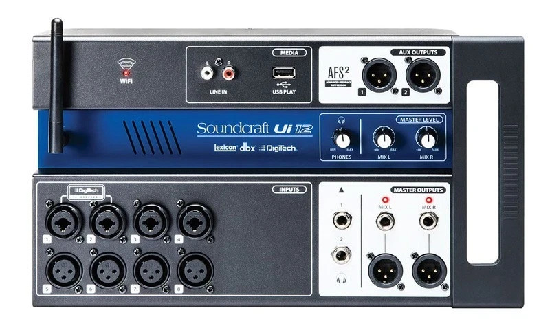 Soundcraft Ui12 Digital Mixer – 12-Input Remote Mixer w/ PSU