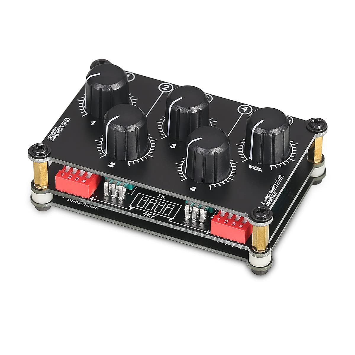 Little Bear MC5 Mini Portable Stereo 4 Channel Audio Mixer Passive Live…