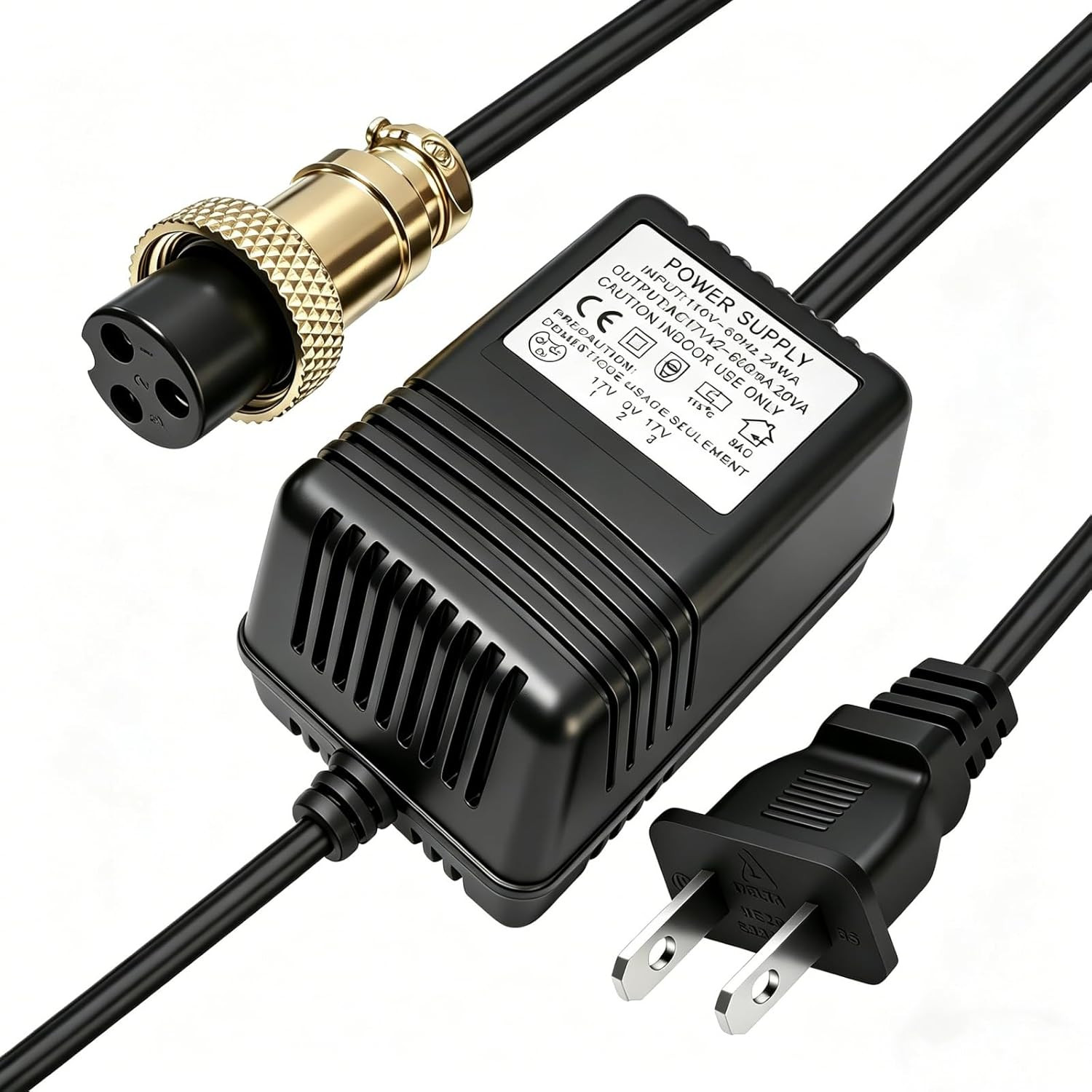 AC 17Vx2 600mA Mixer Power Supply Mixing Console Adapter,3-Pin Connector Pedalbo