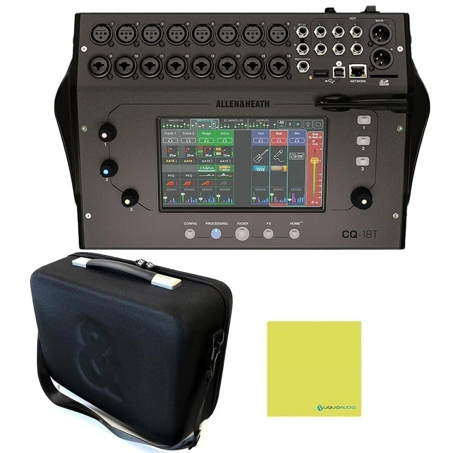 Allen & Heath CQ-18T Ultra-Compact 18in / 8out Digital Mixer with Wi-Fi Bundl…