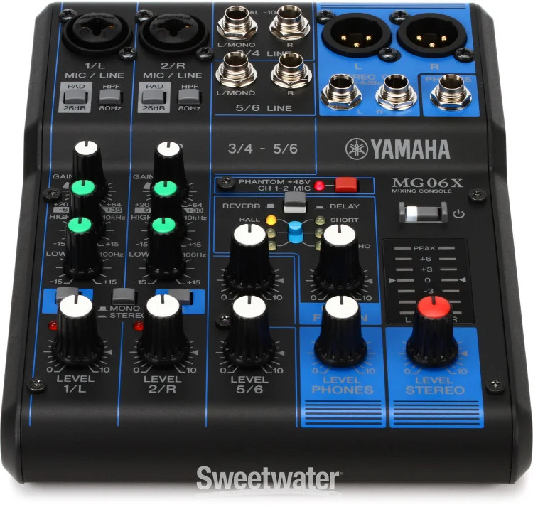 Yamaha MG06X 6-channel Mixer with Effects