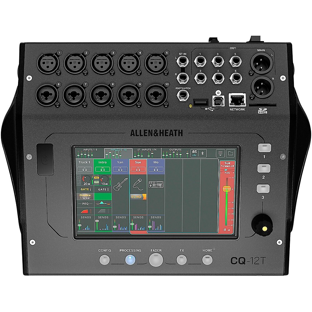 Allen & Heath CQ-12T Digital Mixer w/7″ Touchscreen and Bluetooth Connectivity