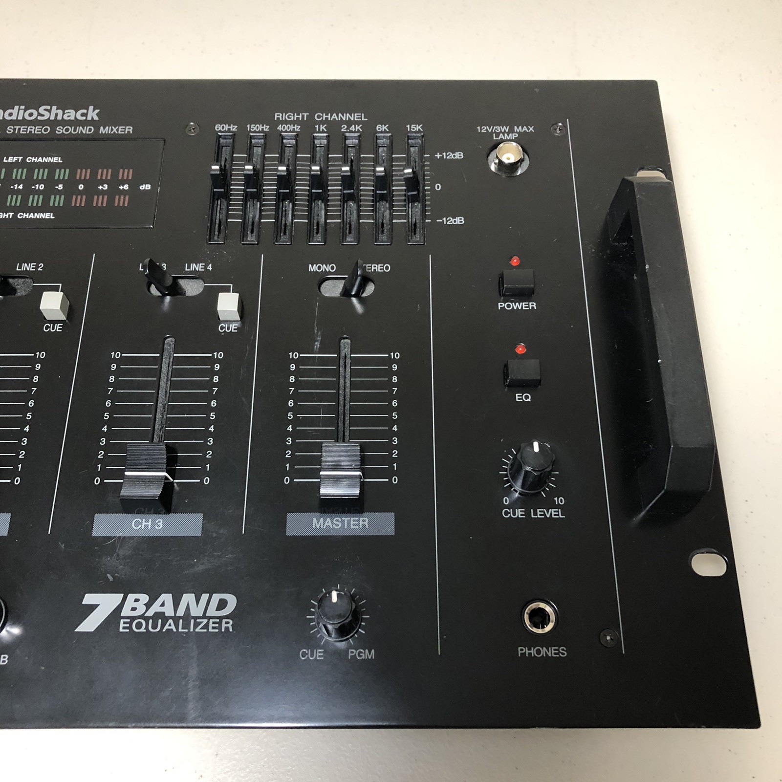 Radio Shack 7 Band Equalizer 3 Channel Stereo Sound Mixer 32-3012 Tested/Working