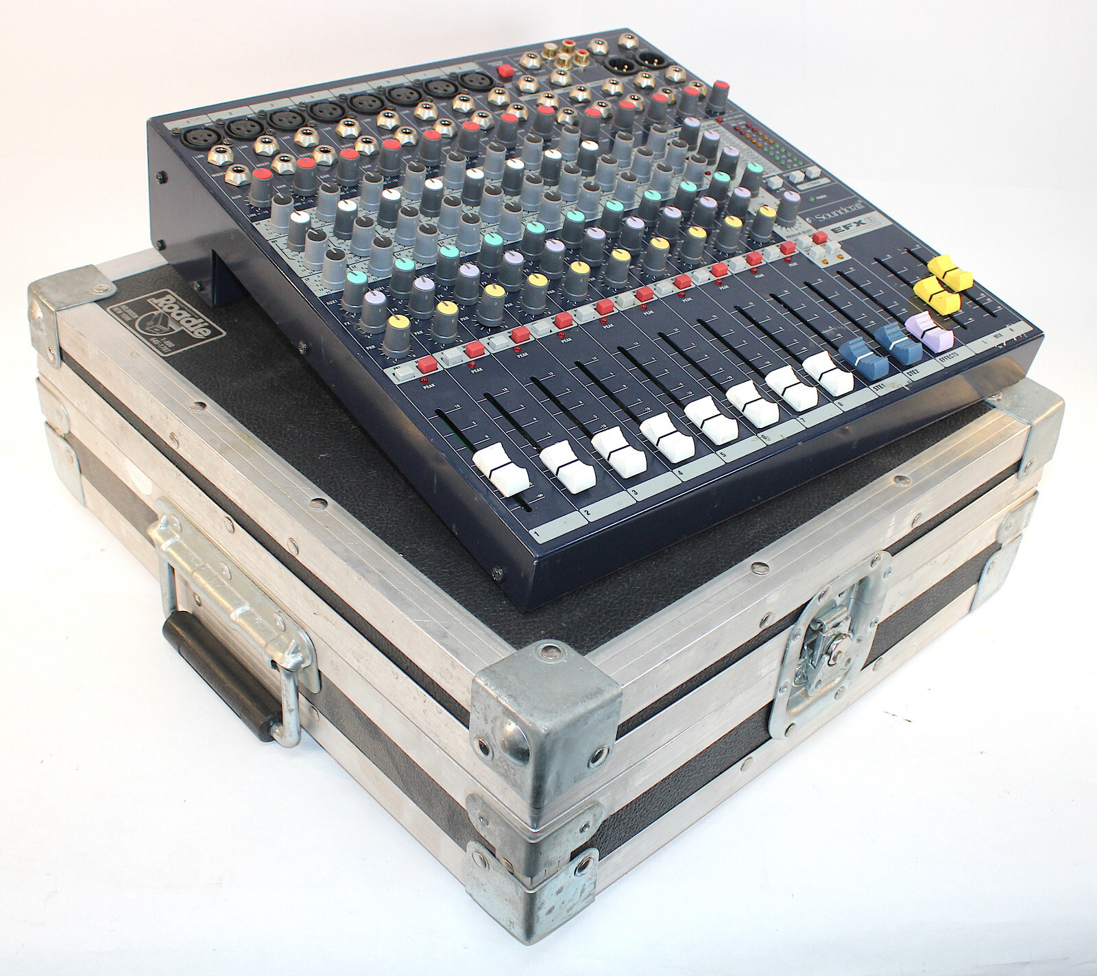 Soundcraft EFX8 8-channel Mixer with Lexicon Effects & Roadie Case• Needs Repair