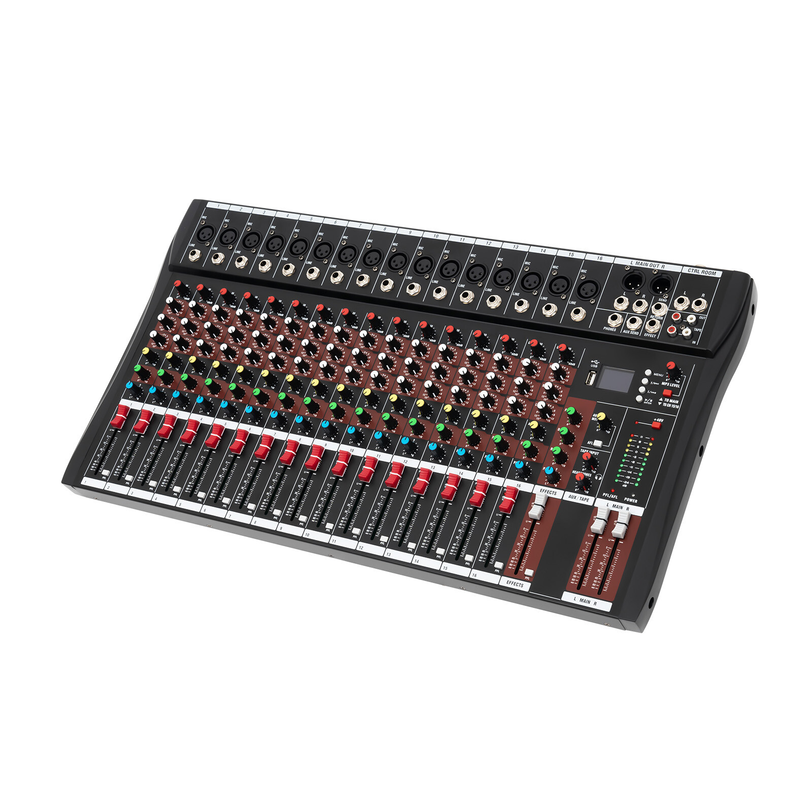 16 Channel Studio Audio Mixer Bluetooth USB Digital Sound Mixing Console Board