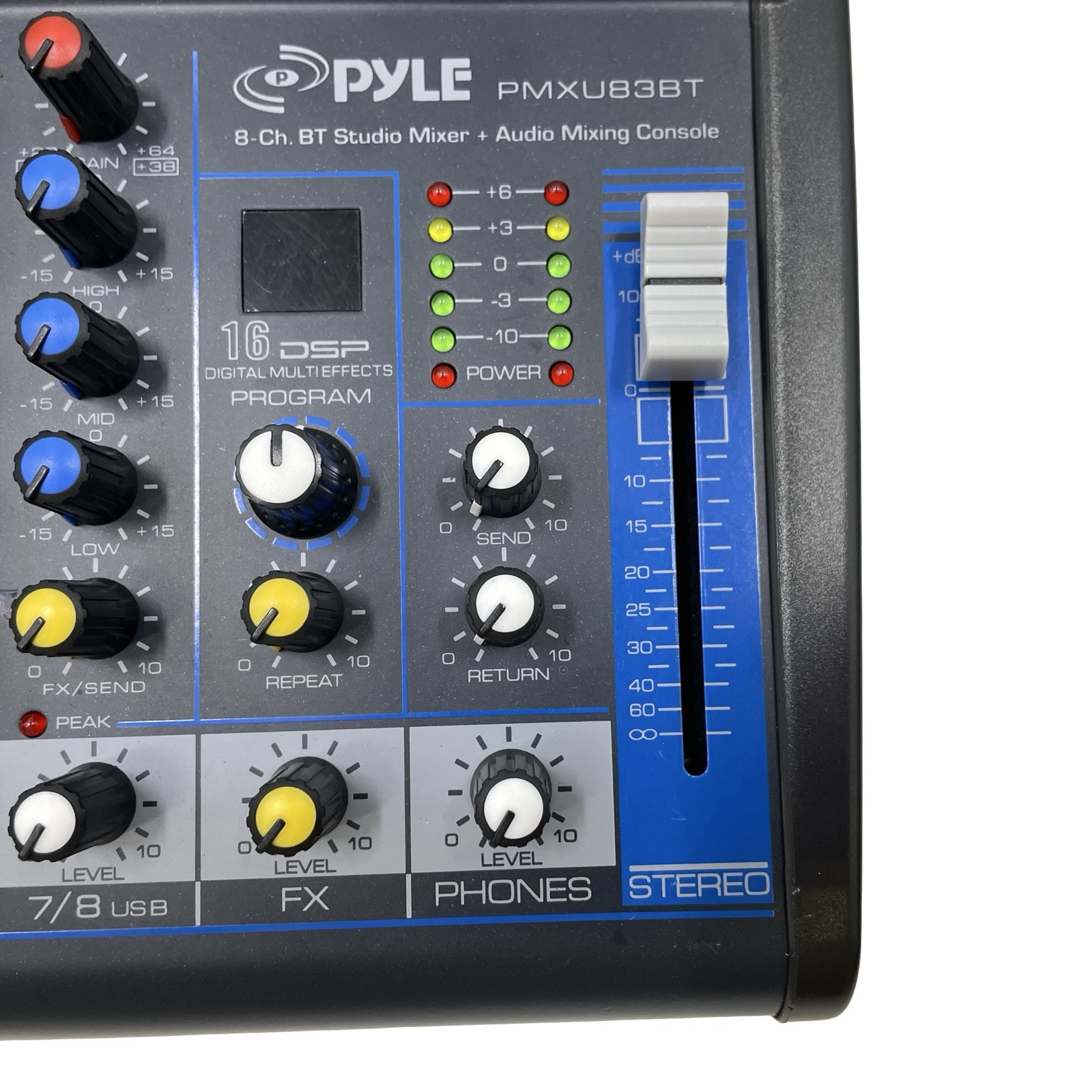 Pyle PMXU83BT 8 Channel Studio DJ Controller Bluetooth Audio Mixer #MB5694