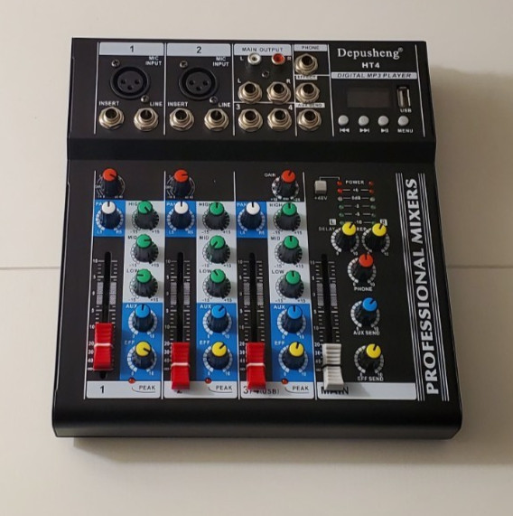 Boytone. Professional Audio Mixer Sound Board Console System Interface 4 Channel