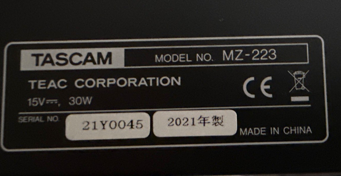 TASCAM MZ-223 Rackmount 6-Channel Analog Mixer 3-Band EQ XLR RCA 1/4″