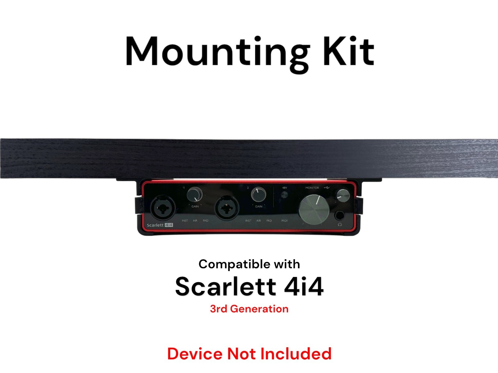 Desk Mount Kit for Focusrite Scarlett 4i4 (3rd Gen) – Under Desk Mount Brackets