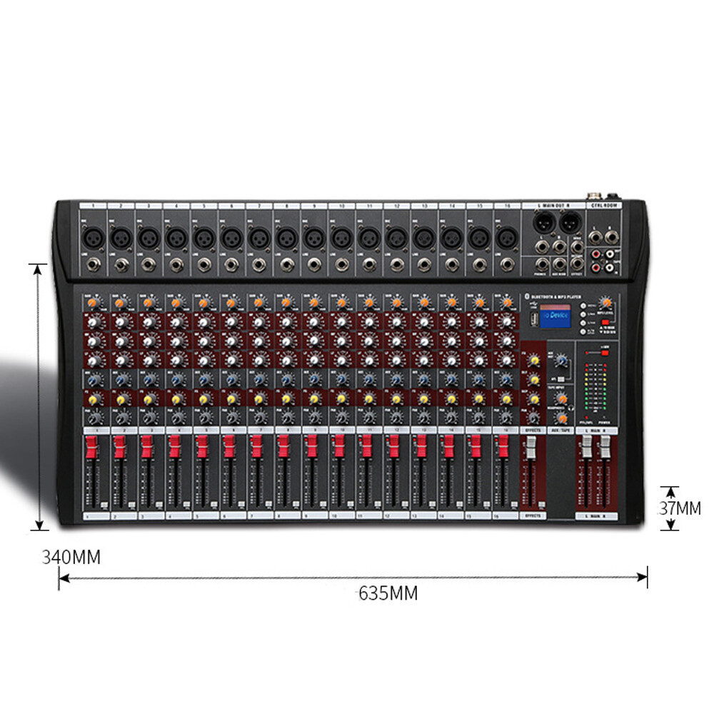 8/12/16 Channel USB Bluetooth Live Studio Audio Mixer Mixing Console Sound Pro