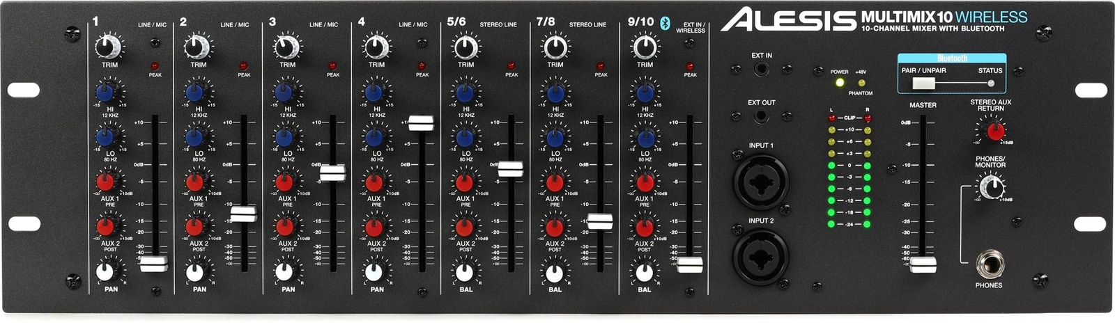 Alesis MultiMix 10 Wireless Rackmount Mixer with Bluetooth