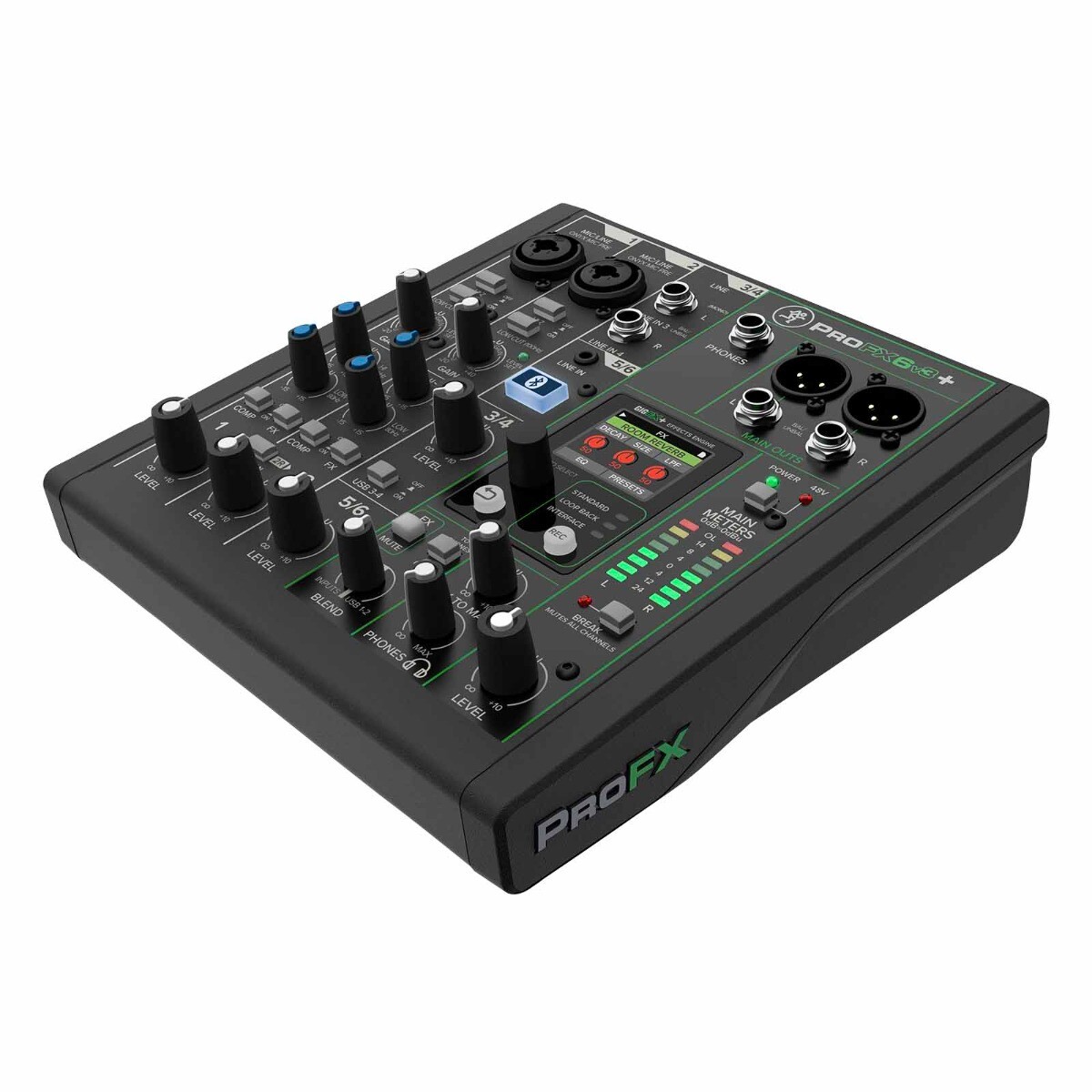 Mackie ProFX6v3+ 6-Channel Analog Mixer Enhanced FX USB Recording Bluetooth