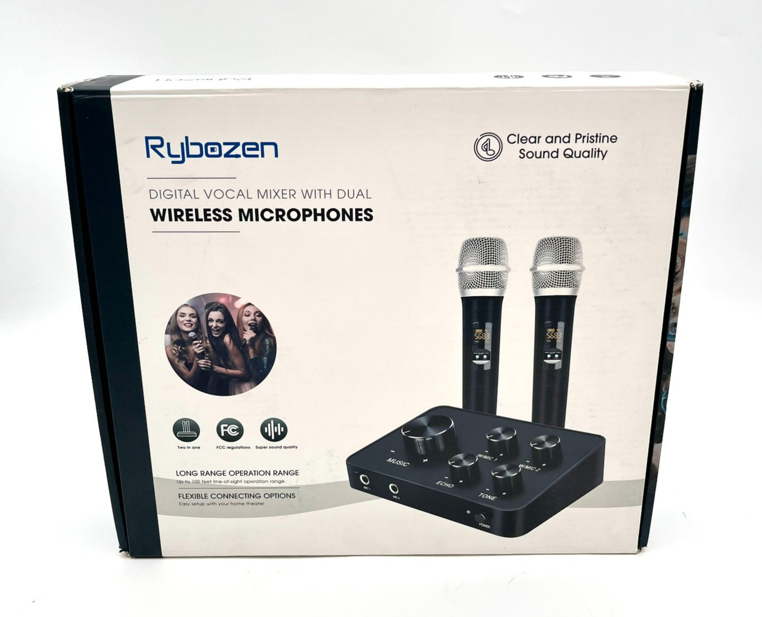 Rybozen Digital Vocal Mixer w/ Dual Wireless Microphones Model: K201