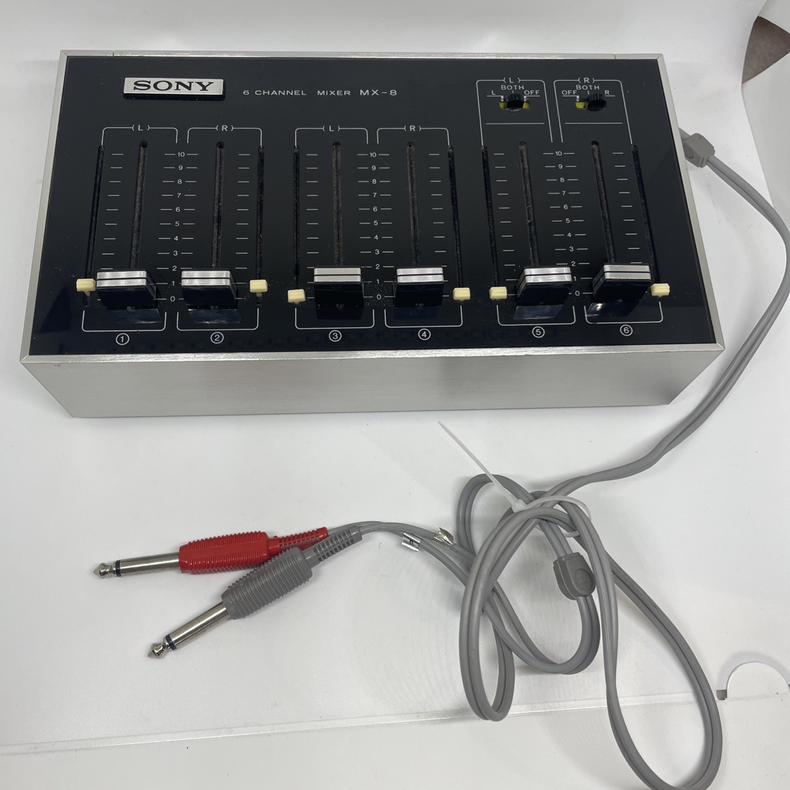 Sony MX-8 6-Channel Passive Mic Mixer, Manual Cables JAPAN Untested