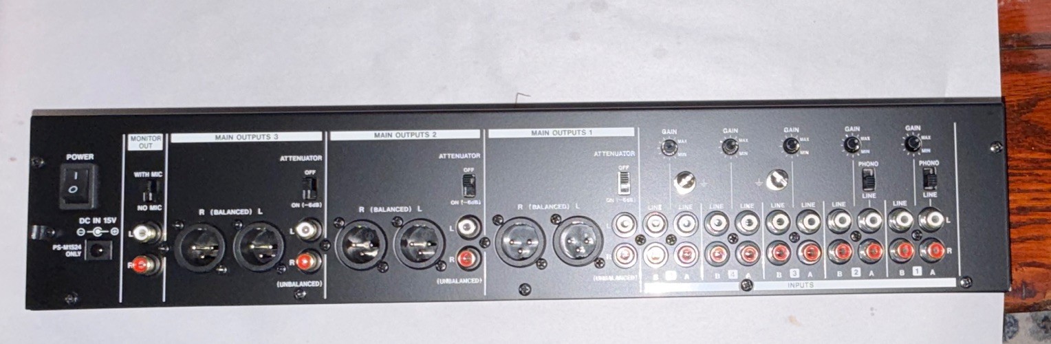 TASCAM MZ-223 Rackmount 6-Channel Analog Mixer 3-Band EQ XLR RCA 1/4″
