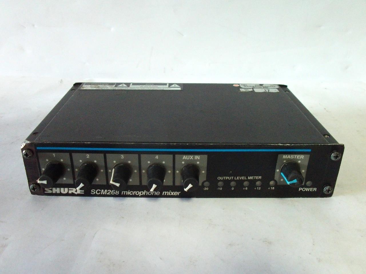 Shure SCM268 4-Channel Microphone Mixer Line/Mic Out 12V