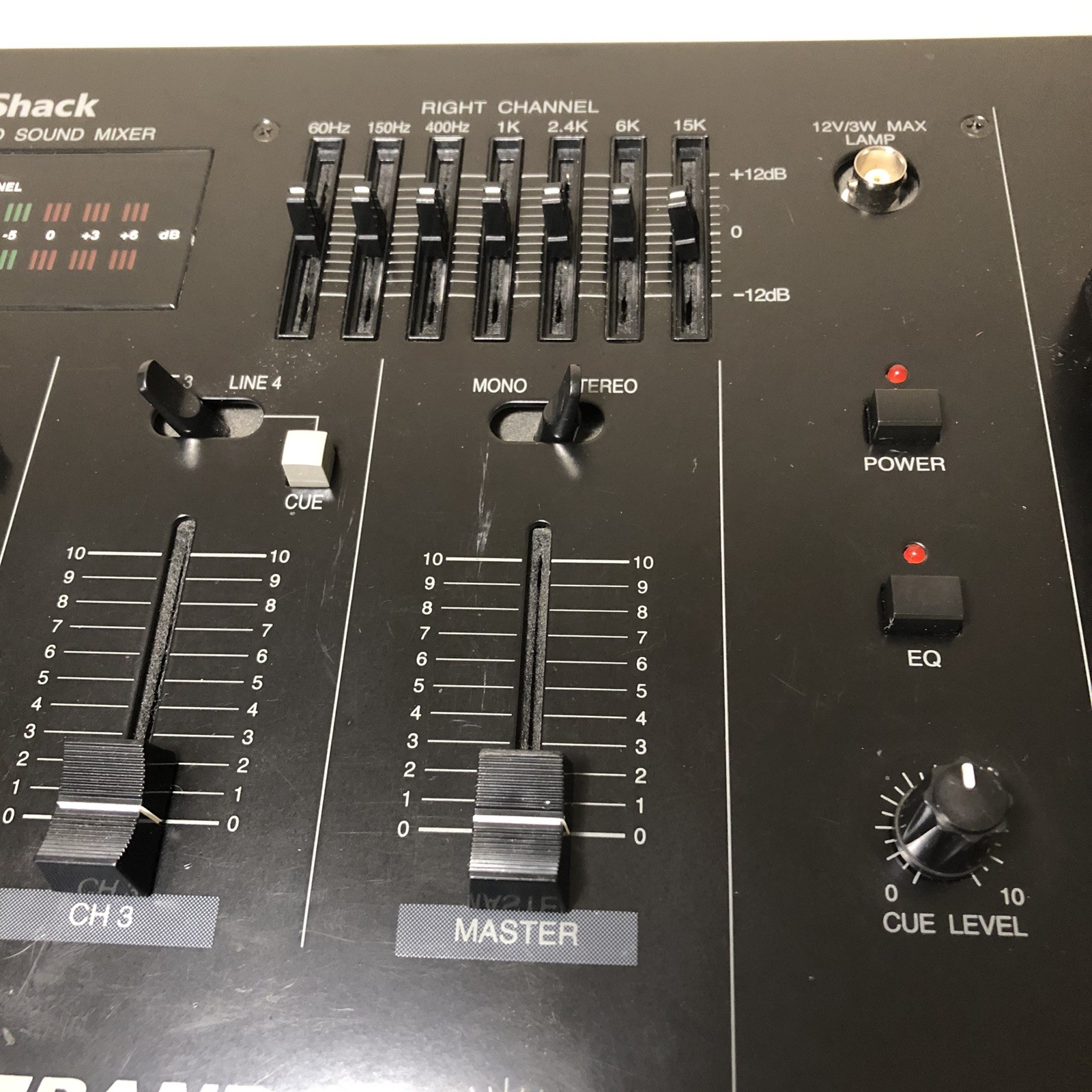 Radio Shack 7 Band Equalizer 3 Channel Stereo Sound Mixer 32-3012 Tested/Working