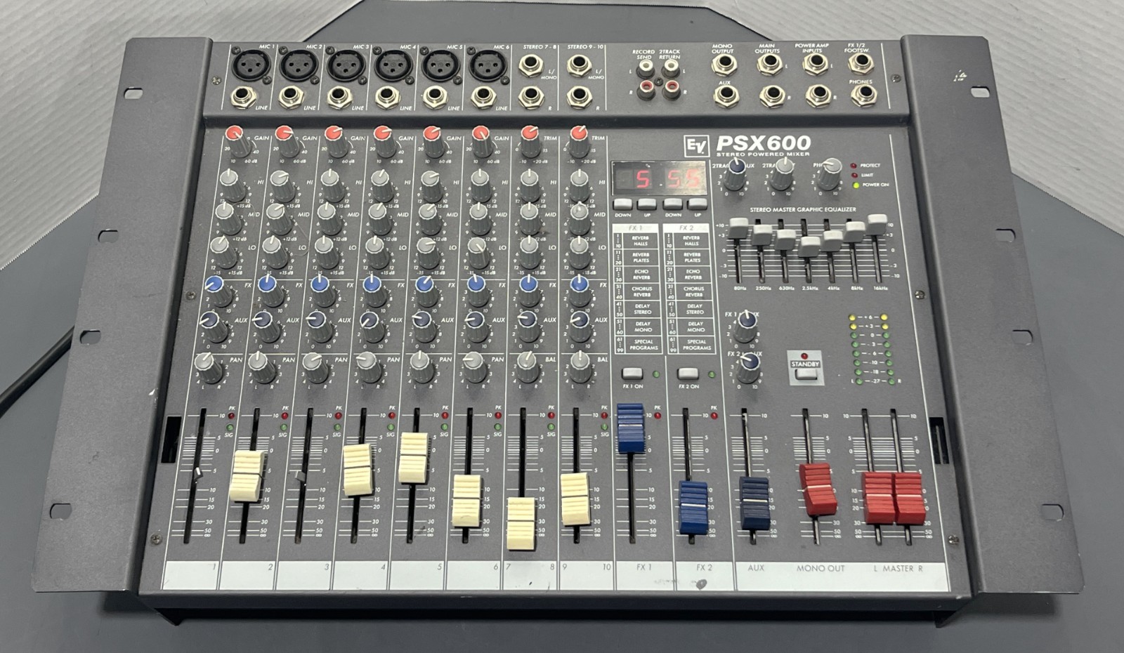 Electro-Voice PSX600 Stereo Powered Mixer 120V 50/60Hz Tested