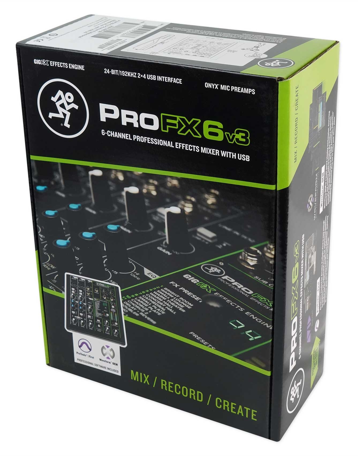 Mackie ProFX6v3 6-Channel Professional Effects Mixer w/USB ProFX6 v3+Headphones