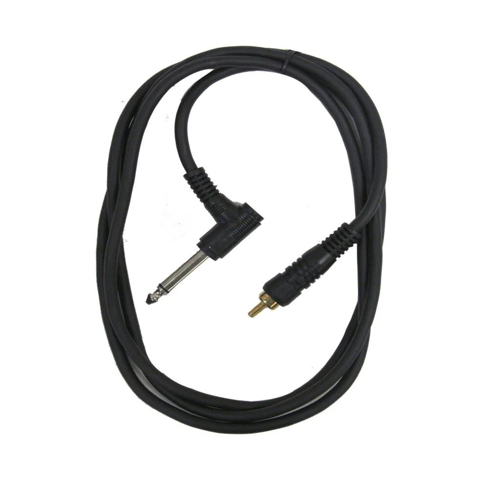 Right Angle 1/4″ TS to RCA Mono Cable 5ft