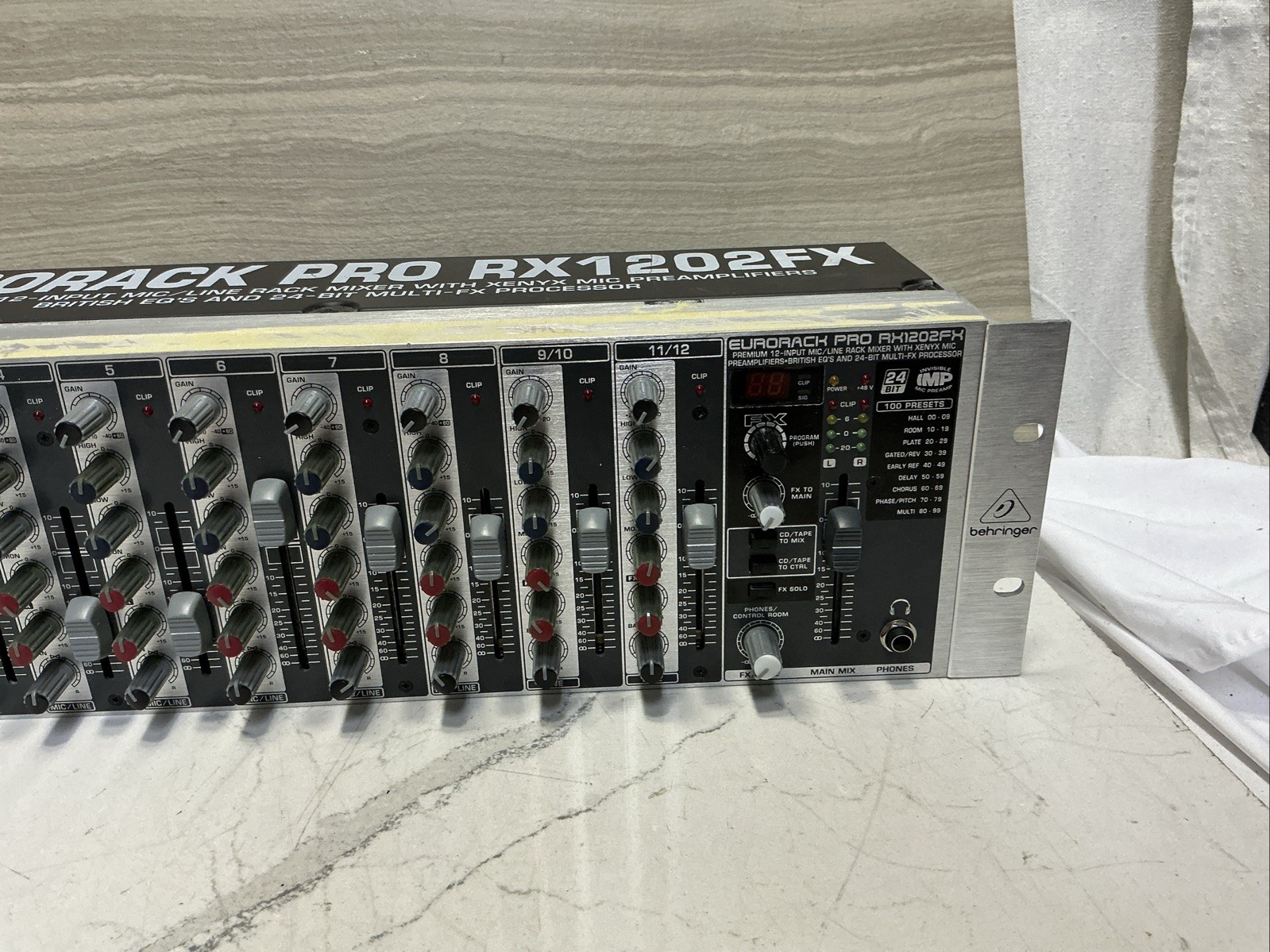 Behringer RX1202FX Eurorack Pro Rackmount 12-Input Mixer