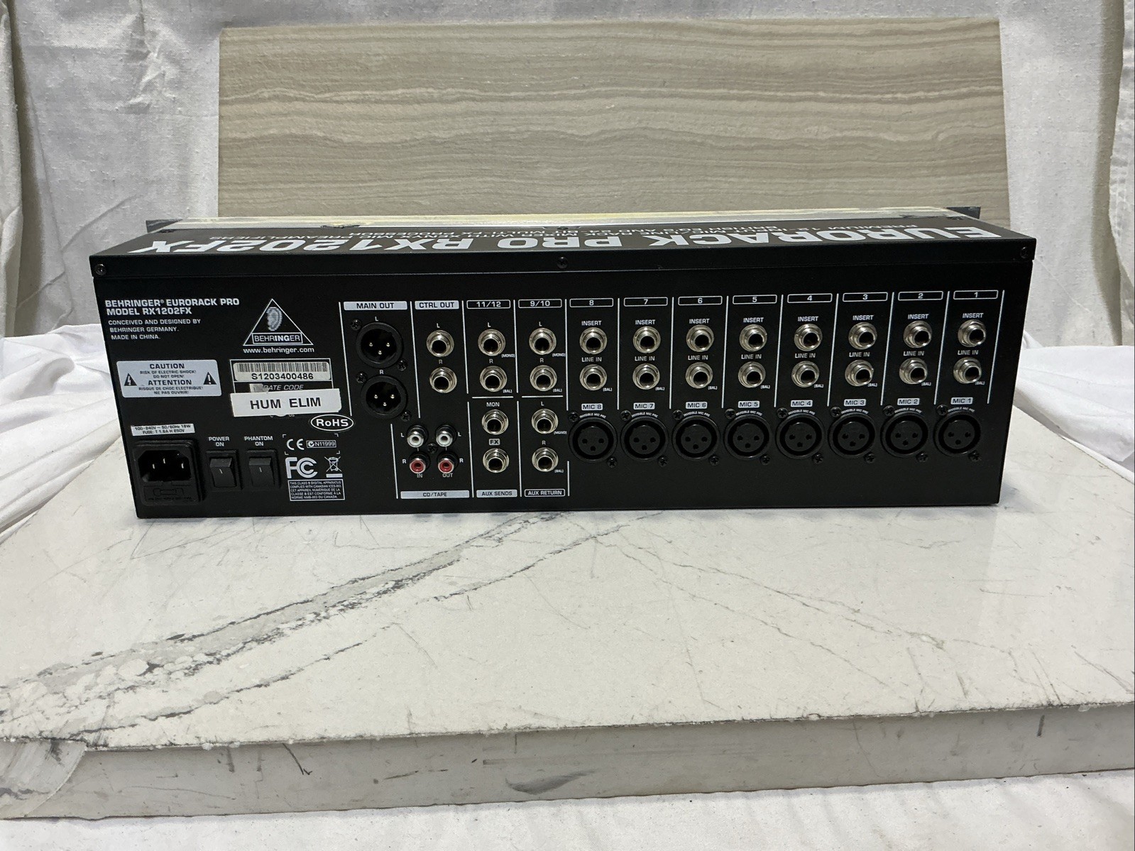 Behringer RX1202FX Eurorack Pro Rackmount 12-Input Mixer